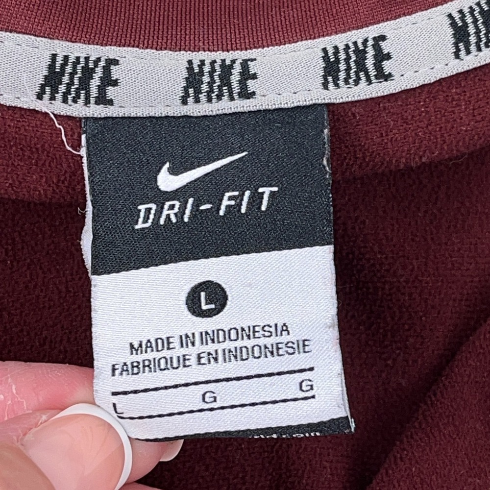 Virginia Tech Hokies Jacket Men Large Nike Dri Fit Track Suit Warm Up Maroon * - Picture 3 of 13